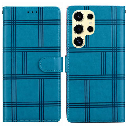 Embossed Checkered Leather Phone Case