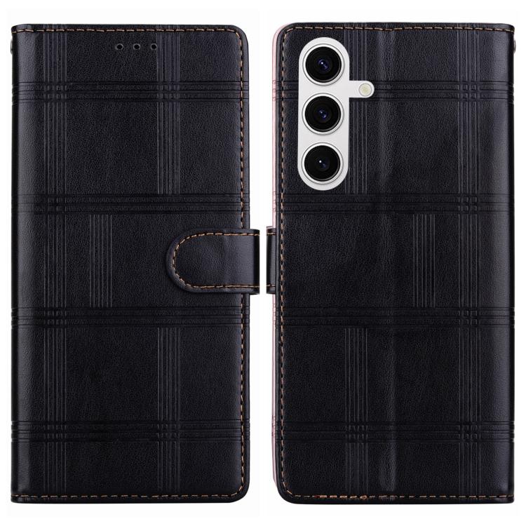 Embossed Checkered Leather Phone Case