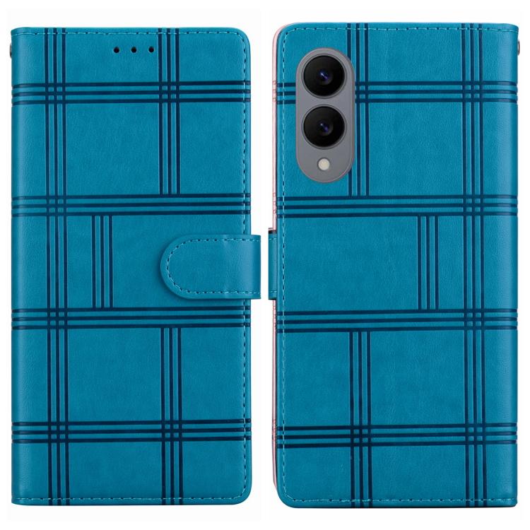 Embossed Checkered Leather Phone Case