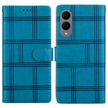 Embossed Checkered Leather Phone Case