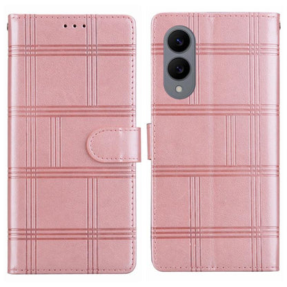 Embossed Checkered Leather Phone Case