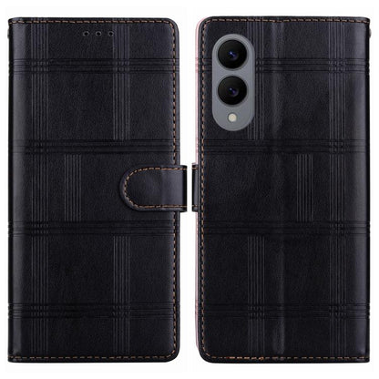 Embossed Checkered Leather Phone Case