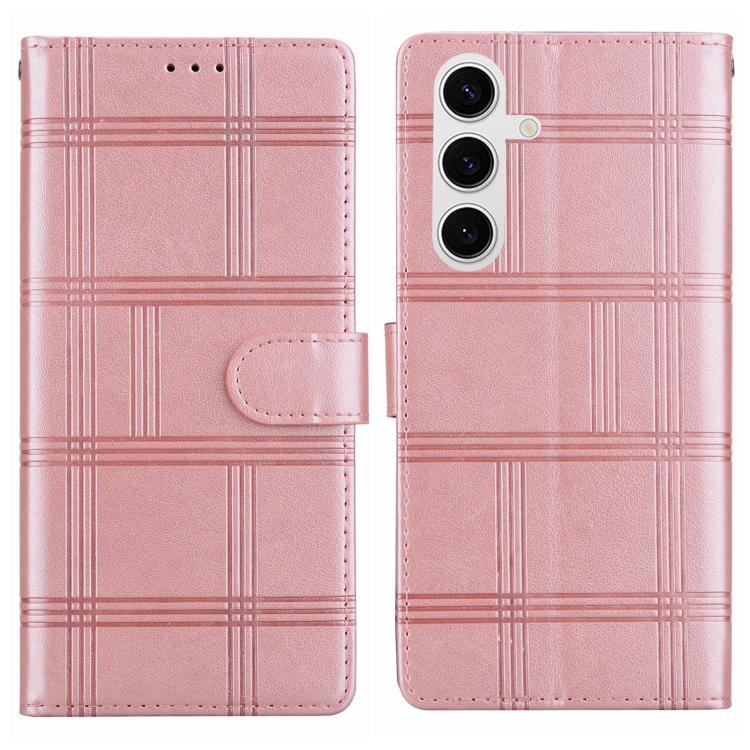 Embossed Checkered Leather Phone Case