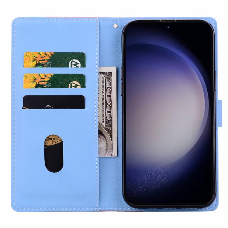 Embossed Two-Color Leather Phone Case