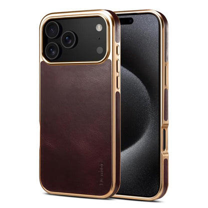 Denior Oil Wax Leather Electroplating Phone Case