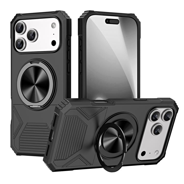 Alloy Rotating Holder MagSafe Shockproof Phone Case