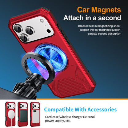 Alloy Rotating Holder MagSafe Shockproof Phone Case