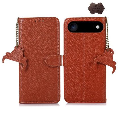 Genuine Leather Litchi Texture RFID Leather Phone Case