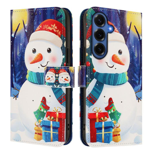 Christmas Series Buckle Leather Phone Case with Hand Strap