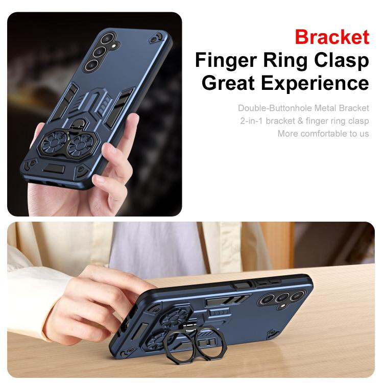Double-Ring Holder PC Hybrid TPU Phone Case