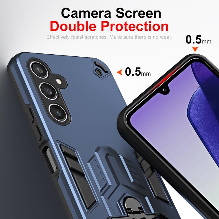 Double-Ring Holder PC Hybrid TPU Phone Case