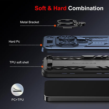 Double-Ring Holder PC Hybrid TPU Phone Case