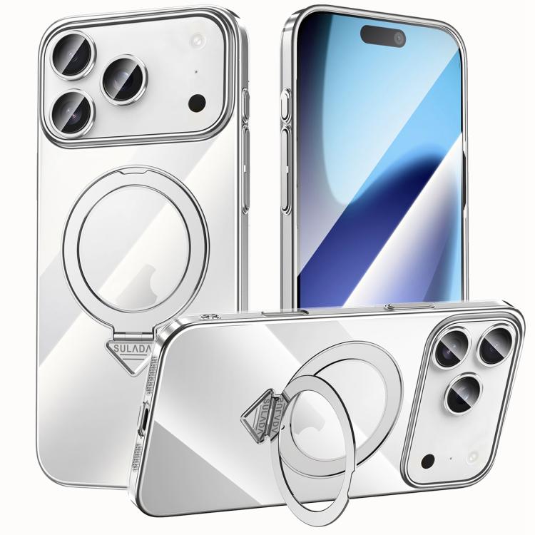 SULADA Electroplated Transparent MagSafe Holder Phone Case
