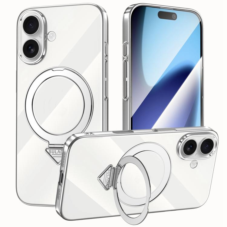 SULADA Electroplated Transparent MagSafe Holder Phone Case
