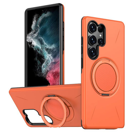 Metal Rotation Holder MagSafe TPU Hybrid PC Phone Case