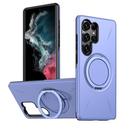 Metal Rotation Holder MagSafe TPU Hybrid PC Phone Case