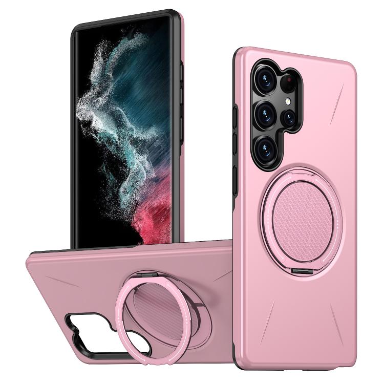 Metal Rotation Holder MagSafe TPU Hybrid PC Phone Case