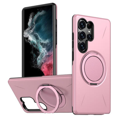 Metal Rotation Holder MagSafe TPU Hybrid PC Phone Case