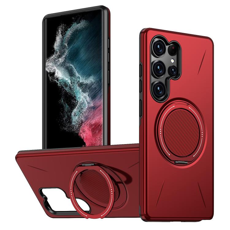 Metal Rotation Holder MagSafe TPU Hybrid PC Phone Case