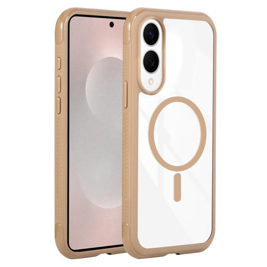 Solid Color Edge Transparency MagSafe Magnetic Phone Case