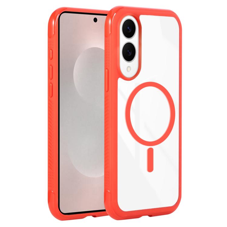 Solid Color Edge Transparency MagSafe Magnetic Phone Case