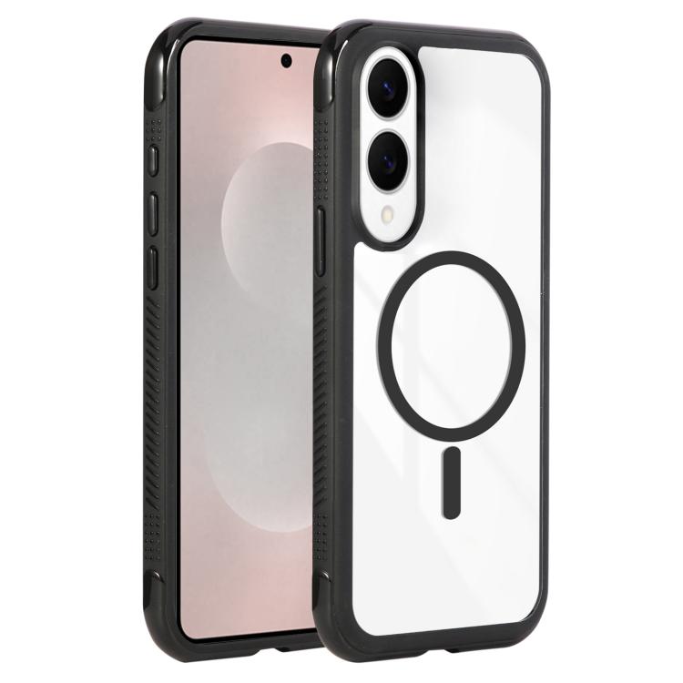 Solid Color Edge Transparency MagSafe Magnetic Phone Case