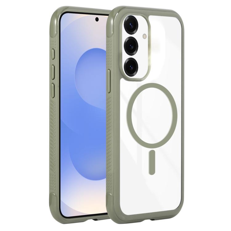 Solid Color Edge Transparency MagSafe Magnetic Phone Case