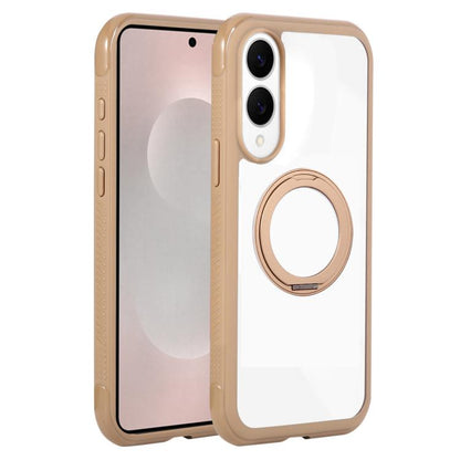 Solid Color Edge Transparency Rotation Holder MagSafe Phone Case