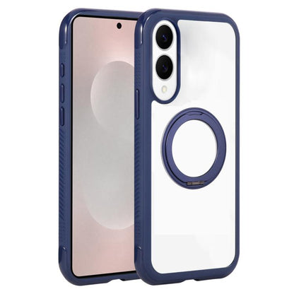 Solid Color Edge Transparency Rotation Holder MagSafe Phone Case