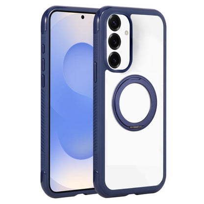 Solid Color Edge Transparency Rotation Holder MagSafe Phone Case