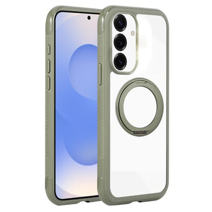 Solid Color Edge Transparency Rotation Holder MagSafe Phone Case