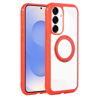 Solid Color Edge Transparency Rotation Holder MagSafe Phone Case