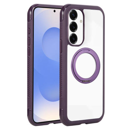 Solid Color Edge Transparency Rotation Holder MagSafe Phone Case