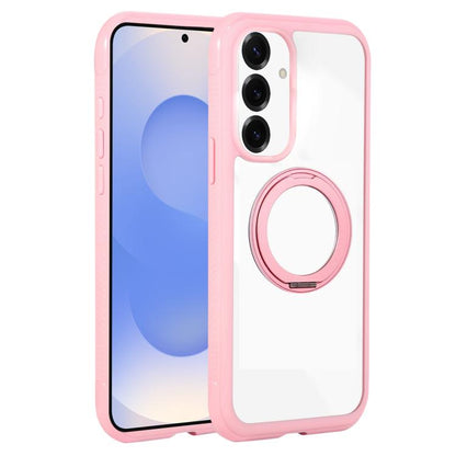 Solid Color Edge Transparency Rotation Holder MagSafe Phone Case