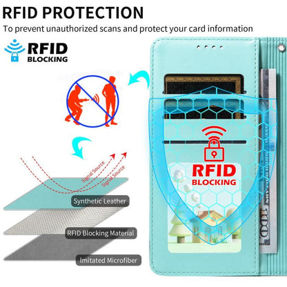 Embossed Heart Dog RFID Blocking Wallet Leather Phone Case