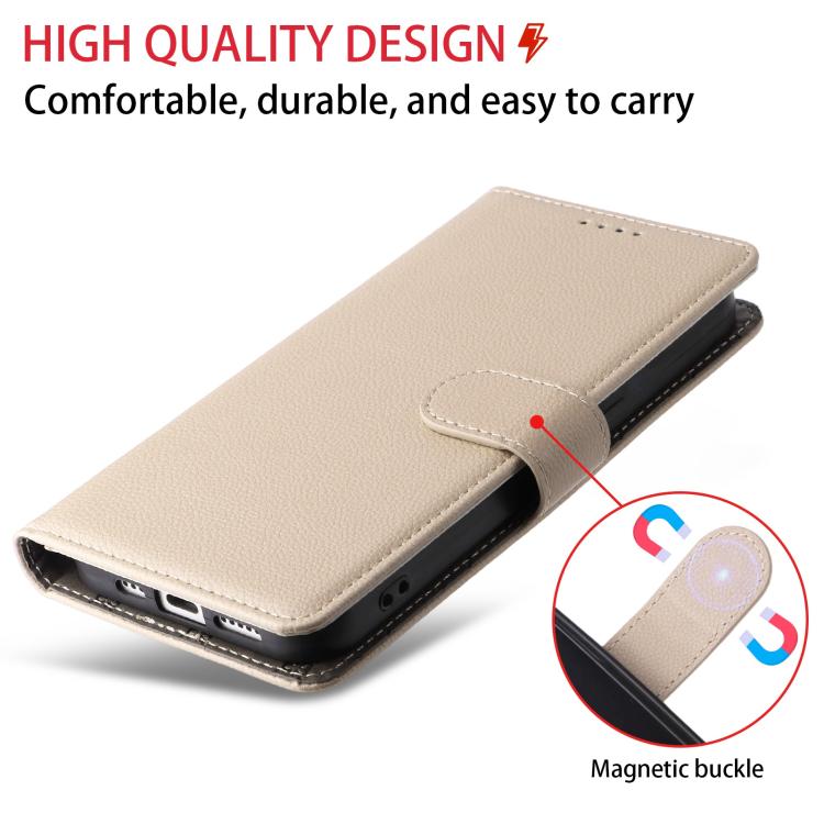 Litchi Texture RFID Blocking 3-Card Wallet Leather Phone Case
