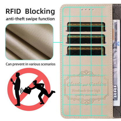 Litchi Texture RFID Blocking 3-Card Wallet Leather Phone Case