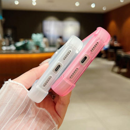 Transparent Matte TPU Hybrid PC 3-in-1 Phone Case