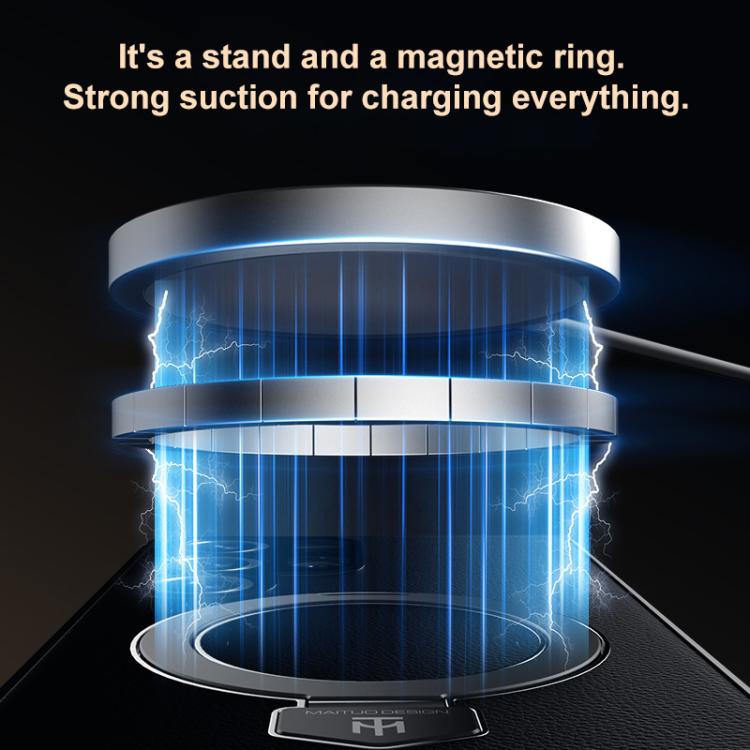 Plain Leather MagSafe Holder Phone Case