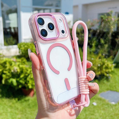 MagSafe Magnetic Clear Phone Case with Wrist Strap