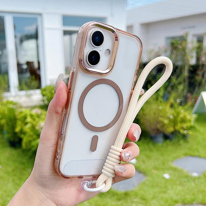 MagSafe Magnetic Clear Phone Case with Wrist Strap