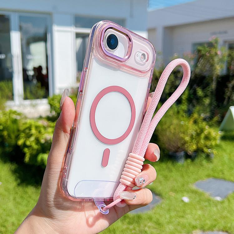 MagSafe Magnetic Clear Phone Case with Wrist Strap