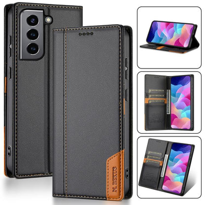 N.BEKUS P3 RFID Stitching Magnetic Flip Leather Phone Case