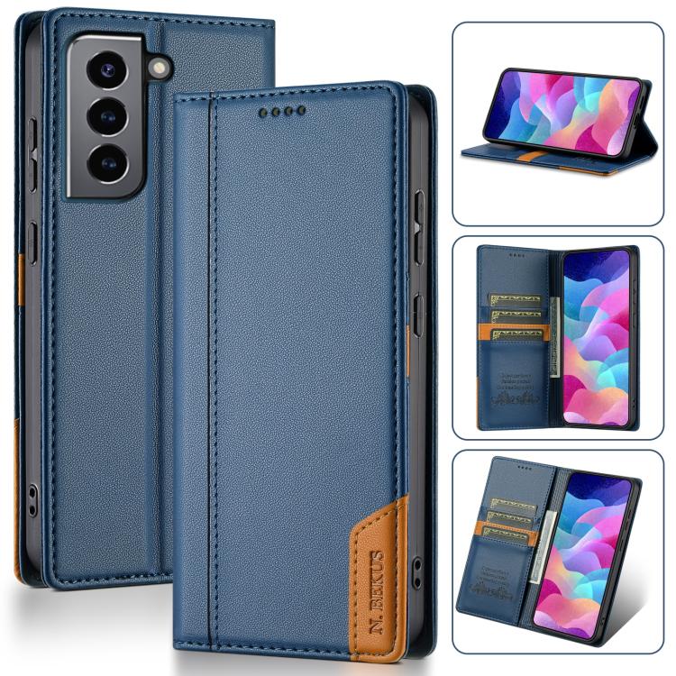N.BEKUS P3 RFID Stitching Magnetic Flip Leather Phone Case