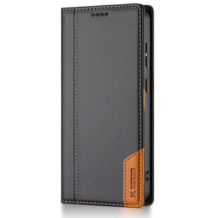 N.BEKUS P3 RFID Stitching Magnetic Flip Leather Phone Case