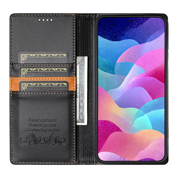 N.BEKUS P3 RFID Stitching Magnetic Flip Leather Phone Case