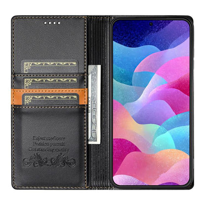 N.BEKUS P3 RFID Stitching Magnetic Flip Leather Phone Case
