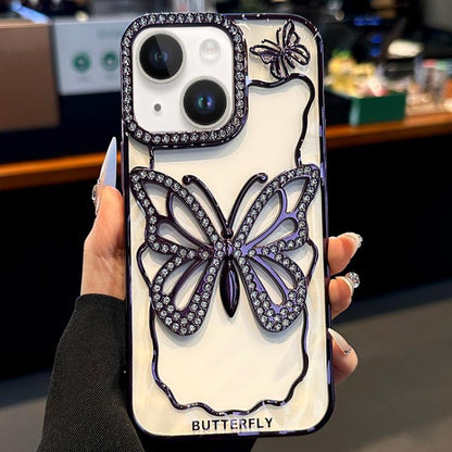 Hollow Butterfly Electroplating TPU Phone Case