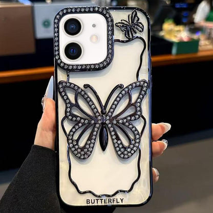 Hollow Butterfly Electroplating TPU Phone Case