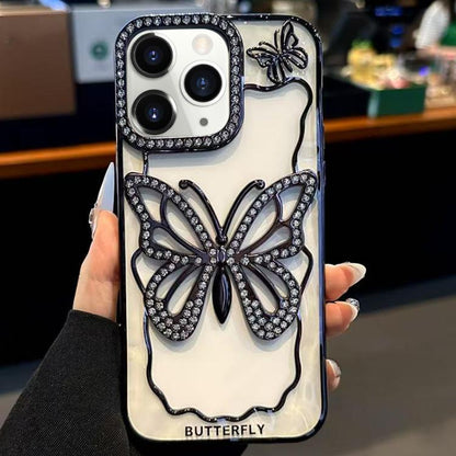 Hollow Butterfly Electroplating TPU Phone Case
